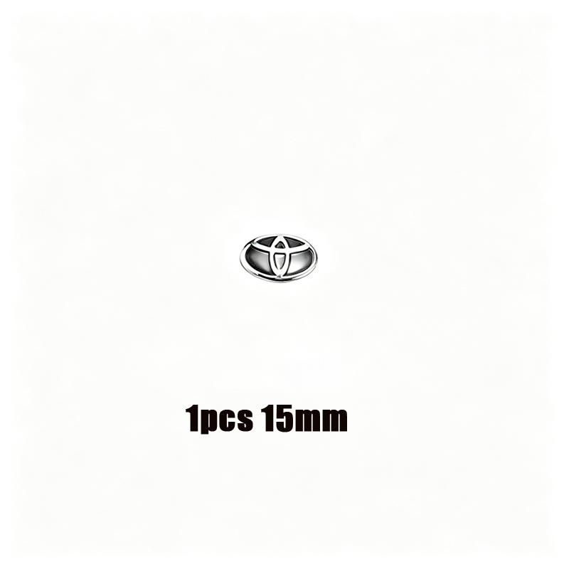 14mm 15mm Car Remote Key Sticker Aluminum Emblem Decoration Decal For Toyota Hilux Aygo Yaris Ractis Corolla Camry Auris Tacoma
