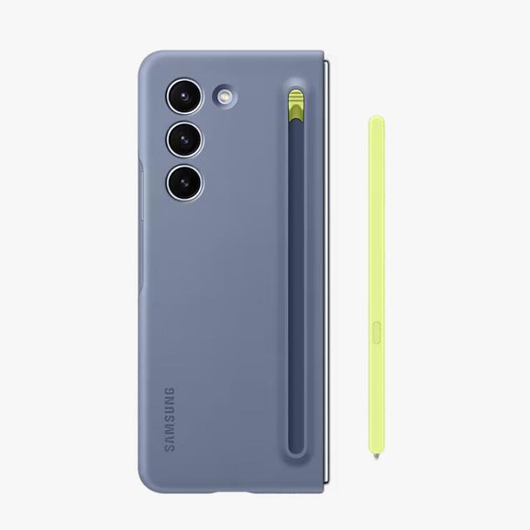 Samsung Оригинальный тонкий чехол с S-ручкой для Samsung Galaxy Z Fold5 Z Fold5, силиконовый чехол, защитный чехол