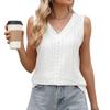 Women's Fashion Solid Color V Neck Loose Base Vest T-shirt Top