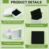 24pcs Square Kraft Paper Necklace Earring Storage Gift Boxes Gift Packaging Case with Velvet Inside WhiteSmoke 7x7x3cm