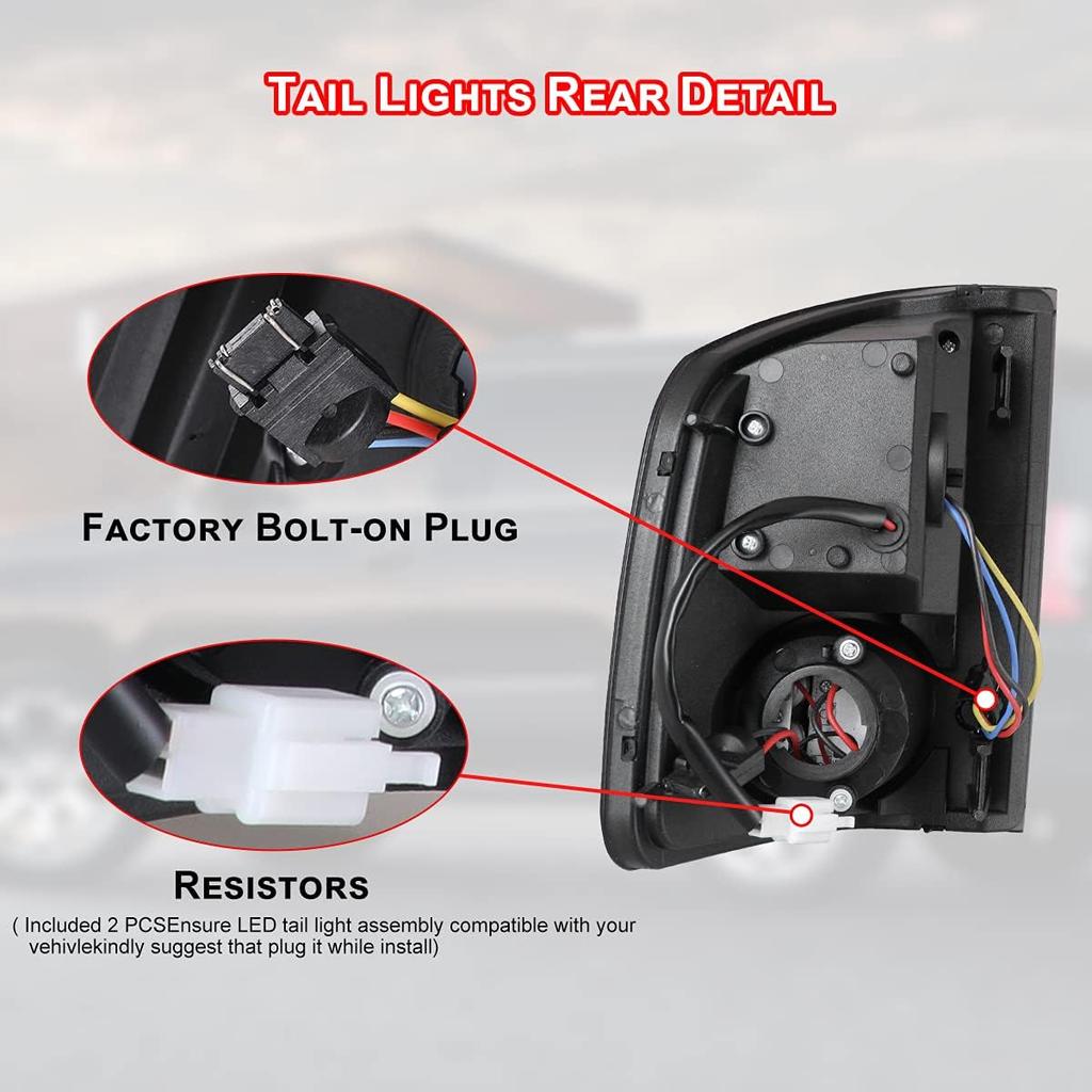 Светодиодные задние фонари для Chevy S10 1994-2004, GMC Sonoma, Isuzu Hombre - Хромированный корпус, Дымчатое стекло