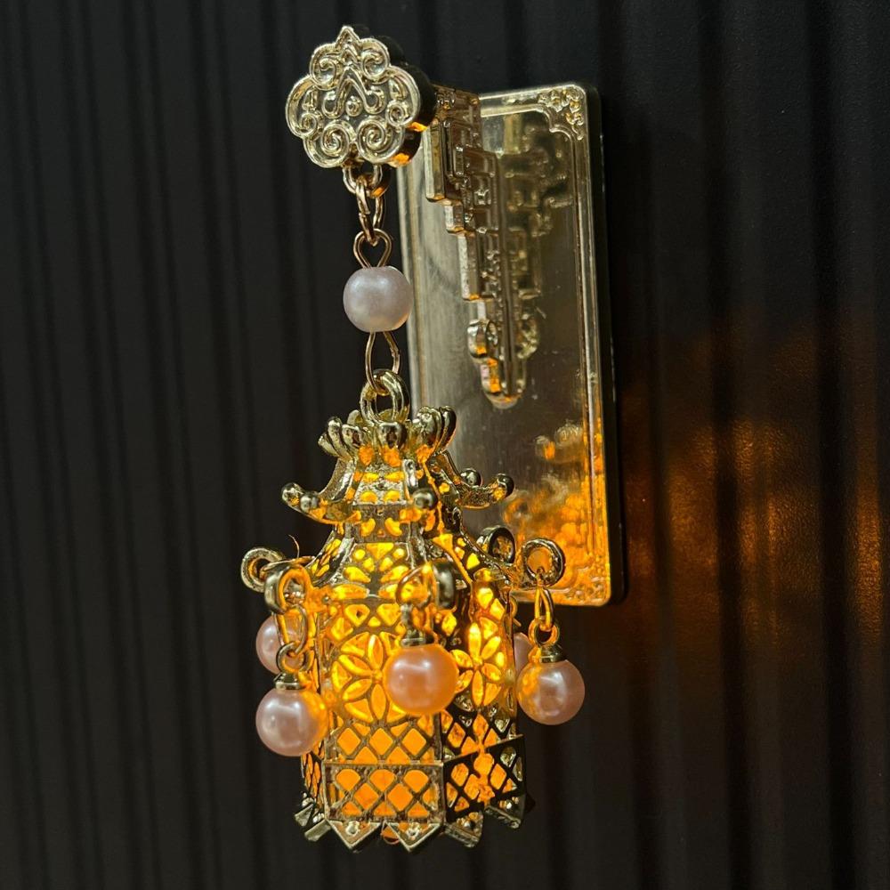 Retro Chinese Architecture Fridge Magnet Openwork Design Locker Cabinet Decoration Magnets Friend