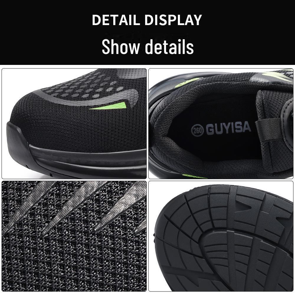 Мужские легкие защитные ботинки со стальным носком — защита от ударов и проколов, вращающаяся пряжка для осенне-зимних строительных работ