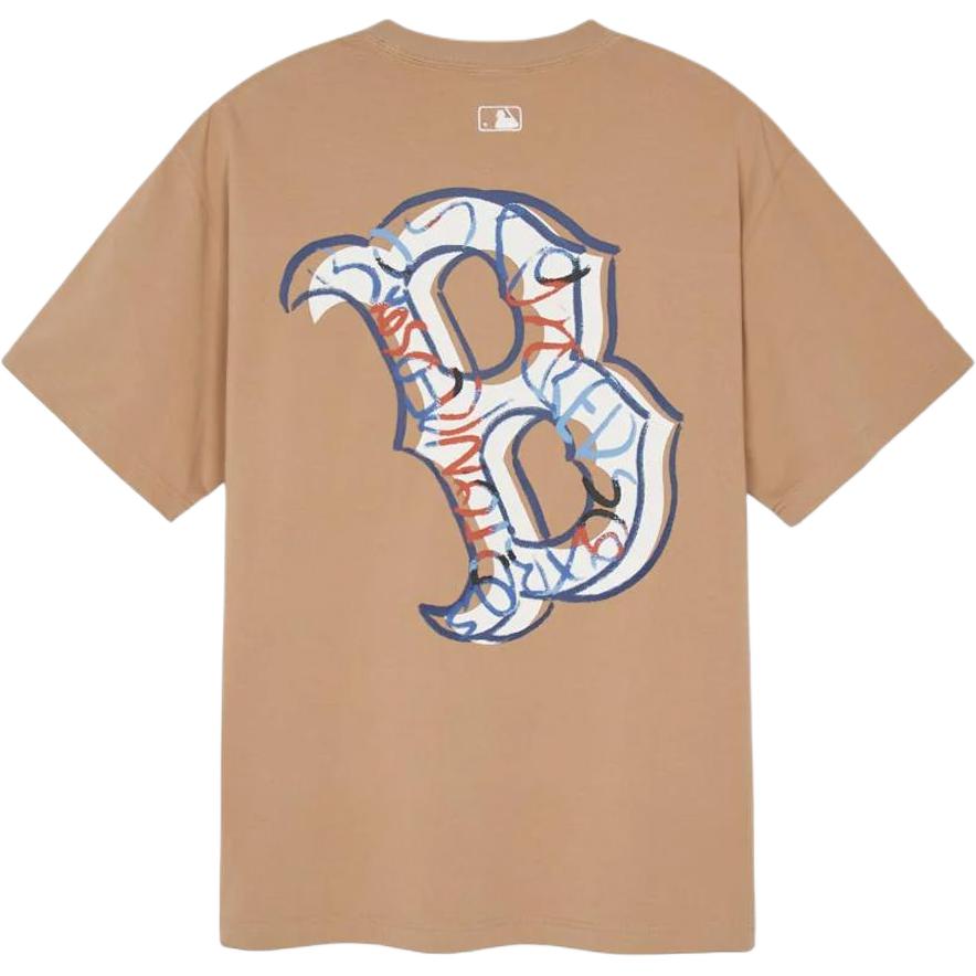 New MLB Boston Red Sox T Shirt Unisex Khaki 3ATSB0644-43BGL