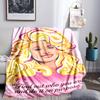 Dolly-Parton Leopard Print Blanket Lightweight Flannel Bedding Blanket Perfect for Travel, Camping, Living Rooms, Offices, Sofas, Fan Christmas gift