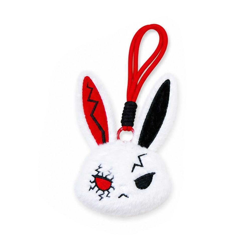 Dark Style Bunny Plush Keychain Plush Rabbit Keychain Pendant Plush Bunny Pendant Key Accessories