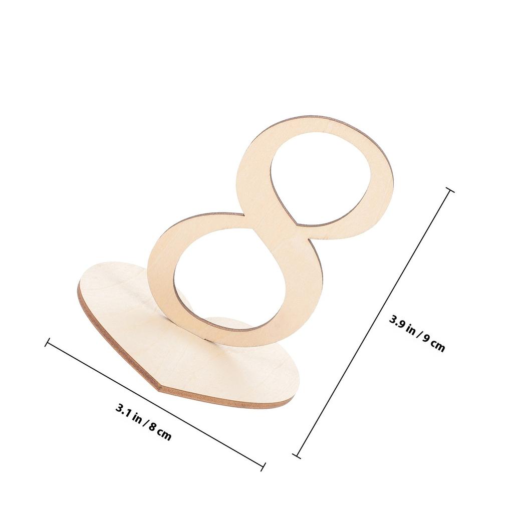 10Pcs Heart Base Wooden Table Numbers for Wedding Party Reception Catering Table Decorations Standing Number Signs