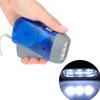 Adjustable Battery New Blue Hiking Dynamo Light Powered Torches Flashlight Torch Hand Pressing LED