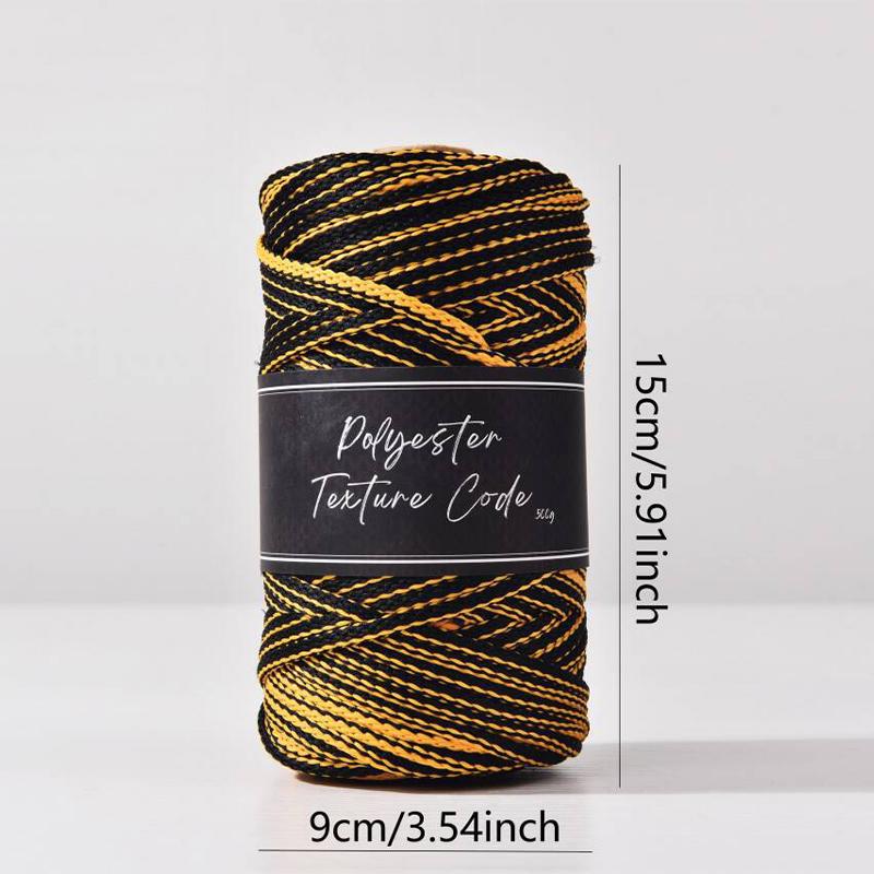 5 мм Двухцветный смешанный 5 мм Полиэстеровый плетеный шнур, Ручная вязка для сумки, ковра, вязальной пряжи, нить для браслета из конского волоса, 70 ярдов