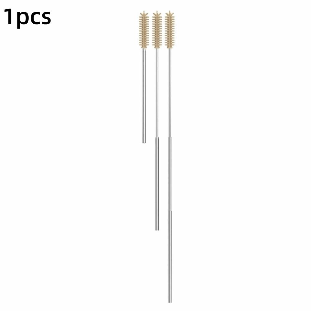 Heat Resistant Silicone Straw Brush 304 Stainless Steel Tube Cleaner Straw Maintenance
