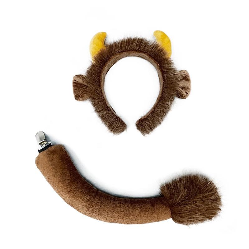 Source Halloween Animal Headgear Cute Plush Horn Headband Children's Scalper Ears Devil Headband