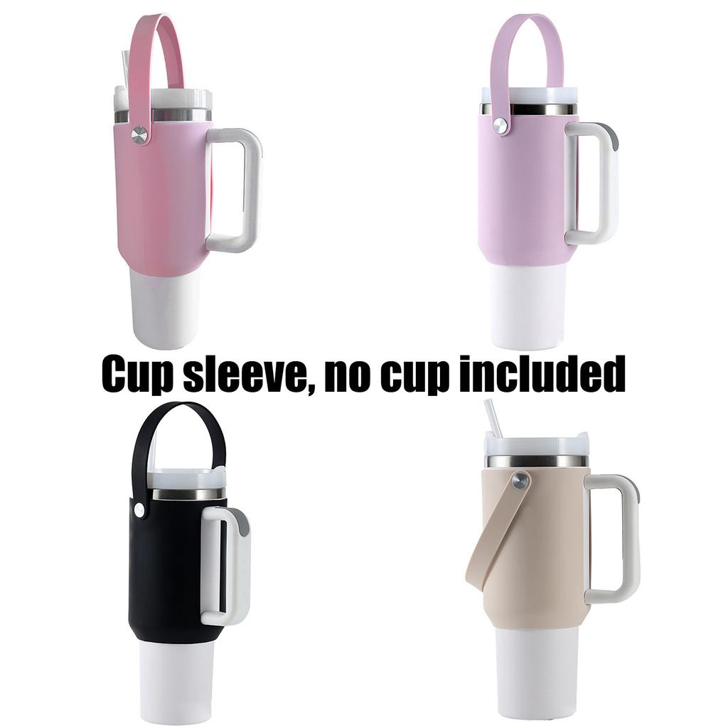 Силиконовый чехол для бутылки с водой с ручкой, сумка-переноска, аксессуар, силиконовый чехол, защитный чехол для чашки, защитный чехол