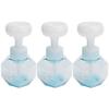 3Pcs PETG Flower Foam Bottle 300ml Mousse Pump Bottle Hand Washing Cosmetics SubpackageTransparent