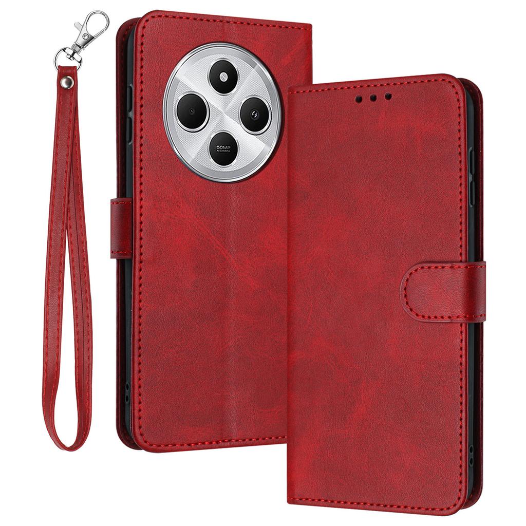 For Xiaomi Poco C75 4G/Redmi 14R 5G/14C 4G Case Flip Stand PU Leather Wallet Phone Cover Calf Texture