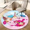 1pc Kirby2 Design Printed Area Round Carpet for Bedroom Living Room Home Decor Rugs Mat Non Slip Mat Rug for Bedside