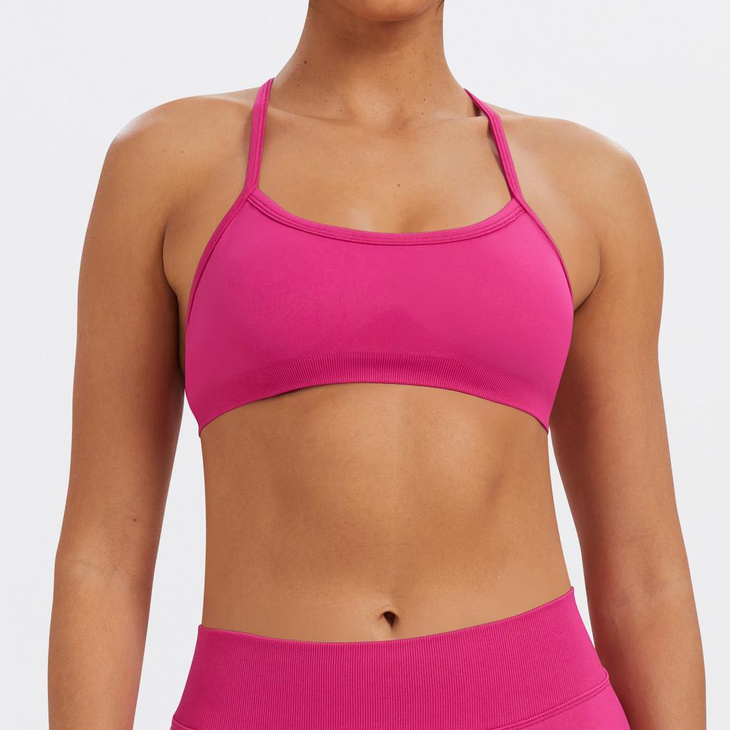 Seamless Highstretch Yoga Bra With Removable Straps For Fitness And Workout Enthusiasts