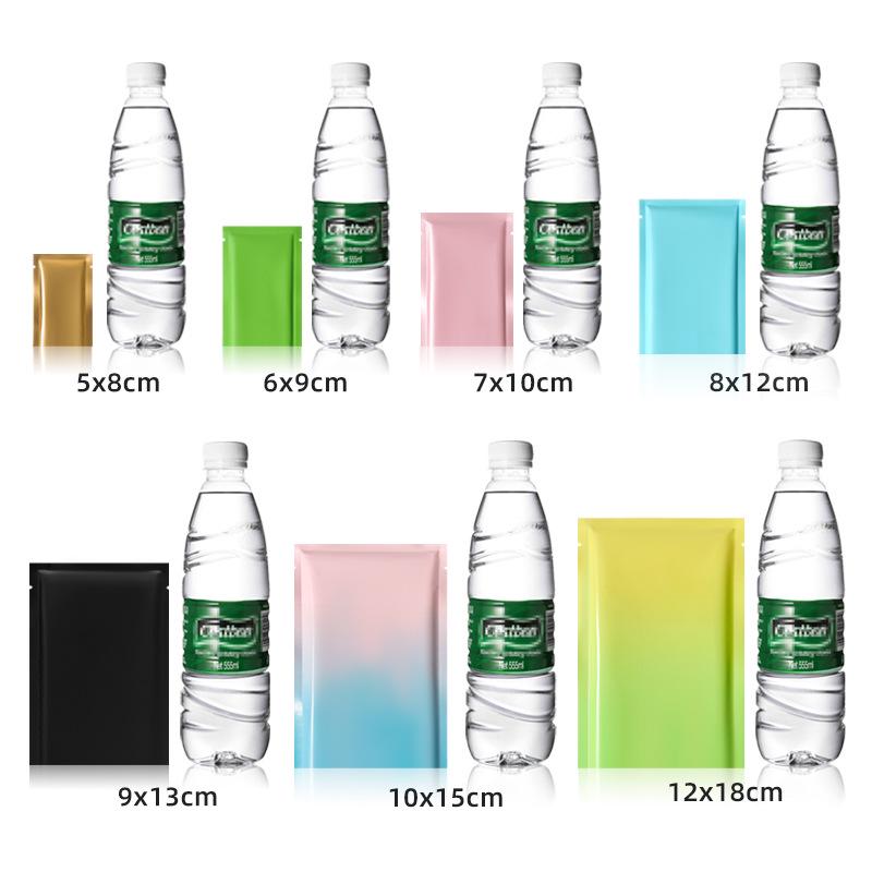 Цветные пакеты из алюминиевой фольги с плоским дном для упаковки масок и порошков