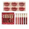 6 шт./компл. бархатная гладкая матовая помада, яркий цвет, увлажняющий бальзам для губ, маска, стойкий оттенок для губ, долговечная косметика