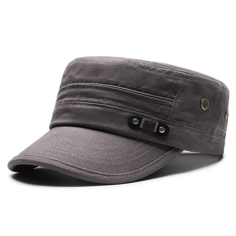 Мужская хлопковая плоская кепка в корейском стиле - сетчатая кепка для рыбалки и путешествий