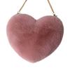 Милые женские сумки через плечо в форме сердца Sweet Love, модные мягкие плюшевые женские сумки на одно плечо, удобные пушистые однотонные женские сумки на цепочке