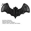 Haunted House Party Decor Woven Rattan Bat Wall Hanging Decoration, Halloween Handcrafted Black Wicker Bat, Seasonal Decorations 3D Scary Rustic