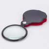 50Mm Handheld Magnifying Glass 8X Leather Pocket Magnifier Single Glass Lens Mini Size Reading Loupe Portable Black Gift Lupa