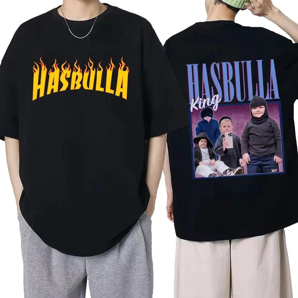 Classic Team Hasbulla Cotton T Shirt Men Women Fighting Hasbulla T-shirt Hip Hop Graphic Shirt Tops Manga T Shirt Streetwear