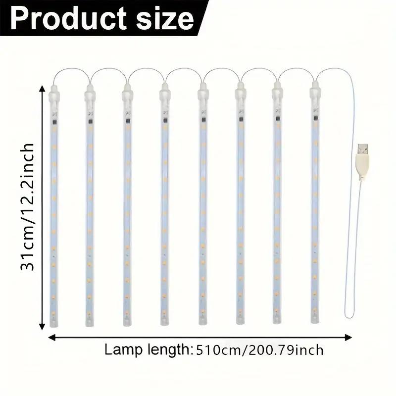 1 шт. Рождественские огни водонепроницаемые USB метеоритный дождь огни сосулька дерево огни капли дождя лампа для вечеринки патио рождественские украшения