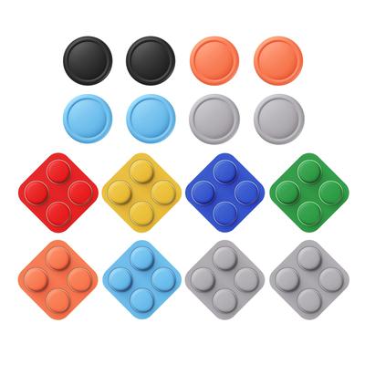 PlayVital Силиконовые накладки на кнопки и колпачки для стиков для Nintendo Switch 2 включают 8 цветных накладок на кнопки ABXY и 4 колпачка для стиков & Joy-Con 2, (Черный, Серый,