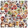 50pcs Cartoon Cute Horrible Animals Stickers For Laptop Scrapbook Skateboard Refrigerator Guitar DIY Aesthetic Stickers Decals
