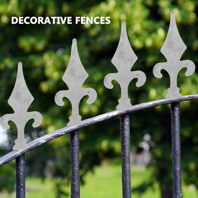 10 шт. Навершия для столбов забора Оцинкованное железо Декоративные металлические Жестяные Навершия в виде цветов Сад Двор Конфиденциальность Элегантность Ограждение Решетка