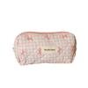 Girly Plaid Bow Makeup Bag - Large Capacity & Portable Handbag for Skincare Storage