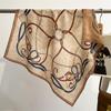 Spring Summer New 68cm Printed Vintage Women's Square Scarf, Ladies Casual Neck Scar