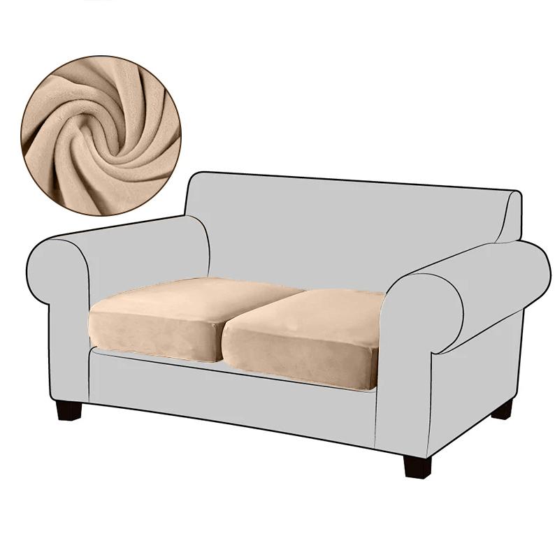 Velvet Sofa Seat Cushion Covers For Living Room Plush Sofa Cushion Covers Soft Stretch Sofas Couch Slipcover Furniture Protector