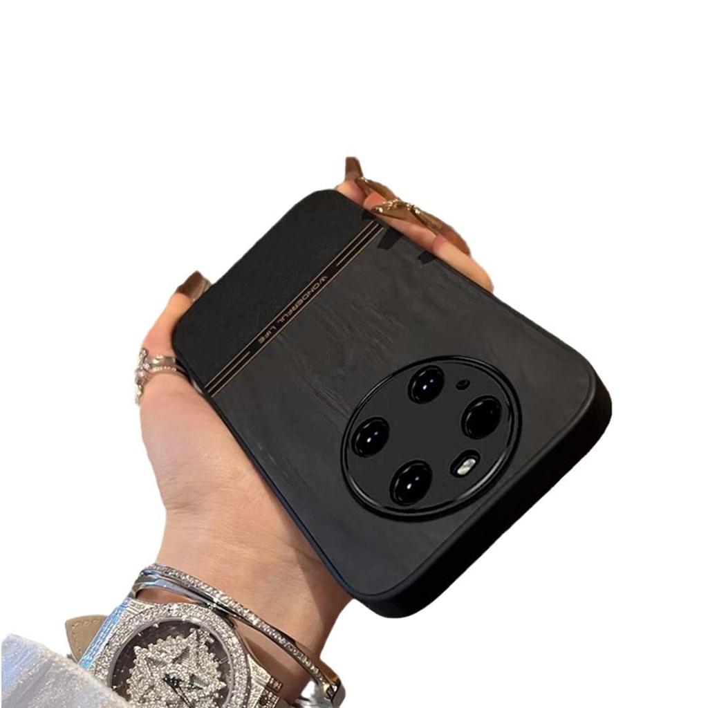 Чехол для мобильного телефона Huawei Mate60pro, кожа с текстурой дерева, подходит для P60, контрастный цвет, 50/40pro, матовая противоударная крышка