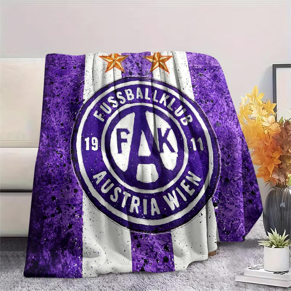Austria Vienna FC Emblem,pattern Flannel Blanket, High quality Comfortable for All Seasons, Home Decor, Warmth and Comfort, Perfect for Gifts.