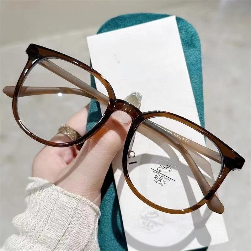 Оправа для очков для близорукости Женская Универсальная Смола Очки для близорукости Унисекс HD Анти-синий свет Плоские линзы 0-50-100-150-200-250-300-350-400