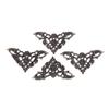 4Pcs Bronze Jewelry Box Book Butterfly Corner Bracket Antique Decorative