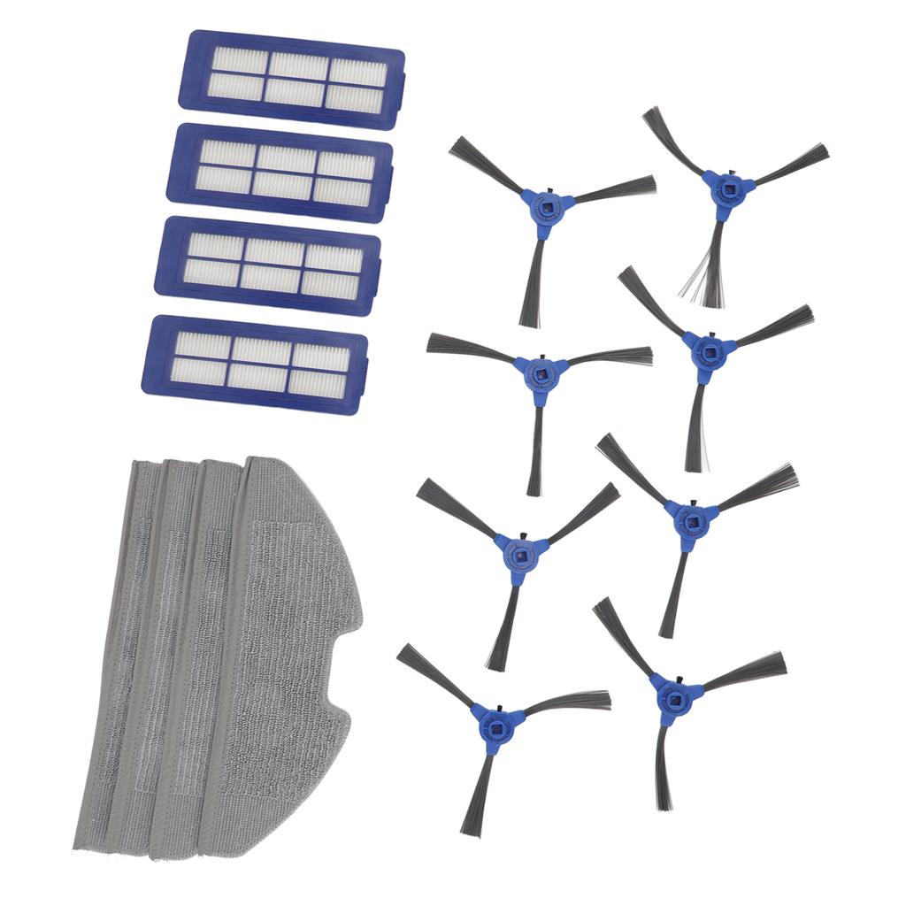 Комплект фильтров для пылесоса 4 фильтра 4 салфетки для швабры 8 боковых щеток Боковая щетка для робота-пылесоса