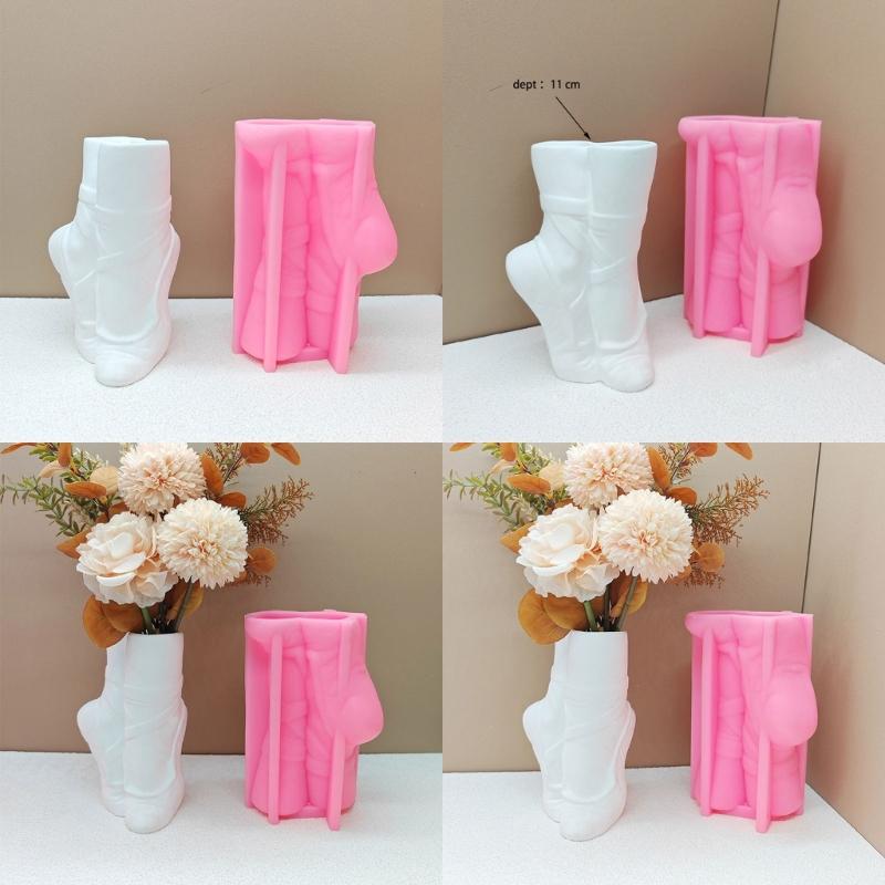 Смолы Формы в форме балетной туфельки для изготовления вазы, настольных украшений, рождественского подарка, силиконовые формы в форме балетной пуанты