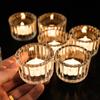 Wedding Glass Clear Creative Tea Light Jars Candlestick Stand Candle Holder Candle Pillar