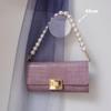 Новая модная женская сумка, аксессуары для сумок, белый жемчуг, цепочка из акриловой смолы, роскошный однотонный ремешок, женский плечевой клатч, цепочка с ручкой