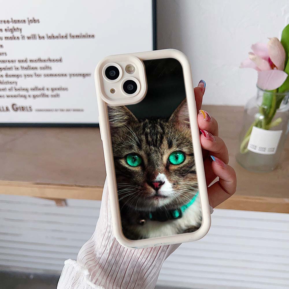 Чехол для телефона с лестницей Sky Eye для iPhone 15 14 13 12 11 Pro Max Samsung A15 A25 A24 A54 Huawei Honor 90 Angel Eye Soft Cover A41 Cool cat Black Design Art