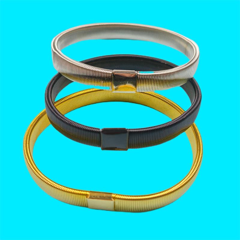 Унисекс Регулируемый Металлический Пружинный Браслет-Бэнгл - Нескользящий Эластичный Браслет-Манжета