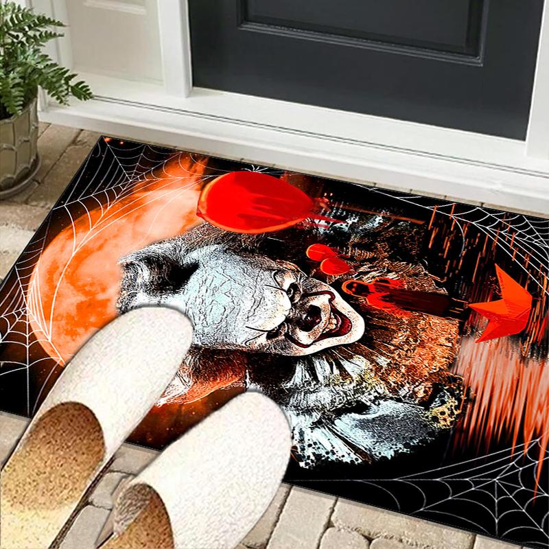 Scary Clown Horror Office Rug Chair Mat, Game Carpet, Suitable for Front Door, Bedroom, Living Room, Desk, Holiday Gift