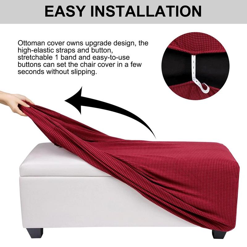 1 шт. Чехол на табурет Прямоугольный Накидка Большой Полиэстер Эластичный Съемный Стрейч Однотонный Защитник Табурета