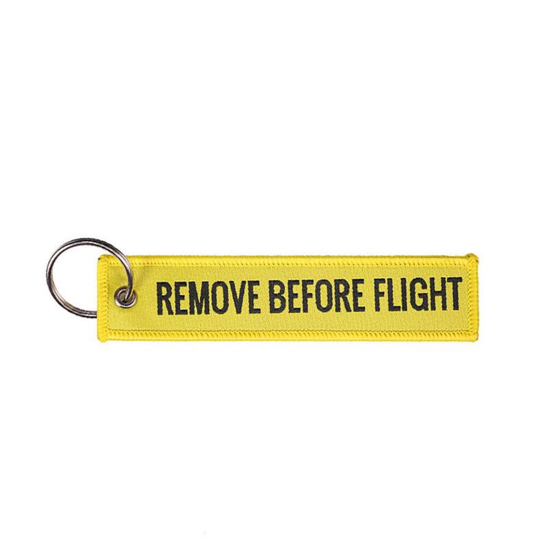 1 Piece Remove Before Flight Woven Key Ring Luggage Tag Label Red Chain Keychain For Aviation Gifts Keychain Fashion Jewelry