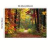2D plane 1 piece of beautiful autumn forest scenery suitable for home decoration parties and events