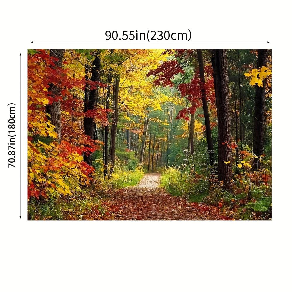 2D plane 1 piece of beautiful autumn forest scenery suitable for home decoration parties and events