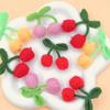 Вишневая 3D вязаная шерстяная пряжа для DIY украшений, носков, шапок, игрушек, брелоков и декоративных аксессуаров